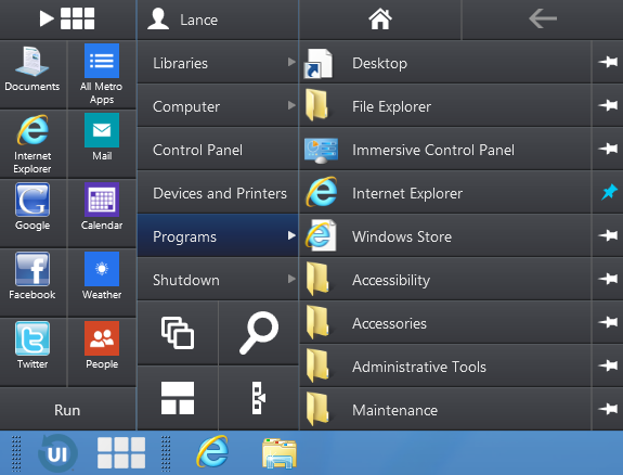 windows 10 start menu 8